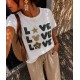 T-shirt Love vert