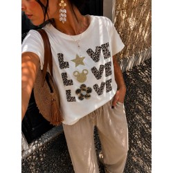 T-shirt taupe Love