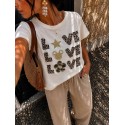T-shirt taupe Love