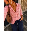 Chemise rayée rouge