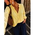Chemise coton jaune