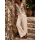 Pantalon gaz de coton beige