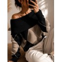 Pull noir Jacquard
