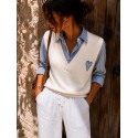 Pull chemise coeur