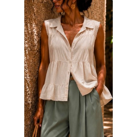 Top Ambre beige
