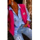 Polaire sans manche rose