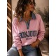Pull bi-matière rose