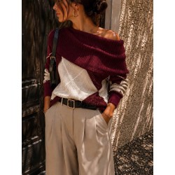 Pull bordeaux Jacquard