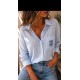 Chemise rayée bleu Love