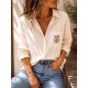 Chemise rayée beige Love