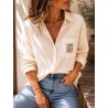Chemise rayée beige Love