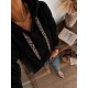 Pull à capuche noir velours