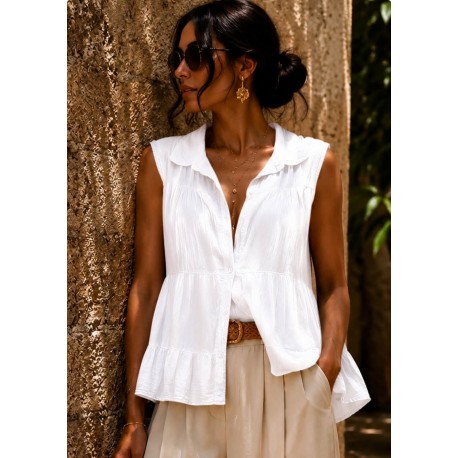 Top blanc Ambre