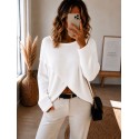 Pull croisé Célia blanc