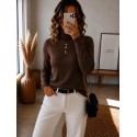 Pull à col roulé chocolat