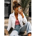 Veste en jeans courte blanc