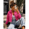 Veste en jeans courte Fushia
