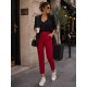 Pantalon 7/8 bordeaux