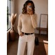 Pull chaussette beige