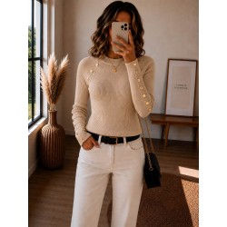 Pull chaussette beige