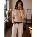 Pull chaussette beige