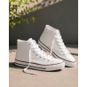 Baskets montantes toile blanc
