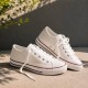 Baskets blanches toile blanc