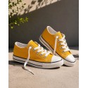 Baskets jaune moutarde toile
