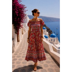 Robe Capri rouge