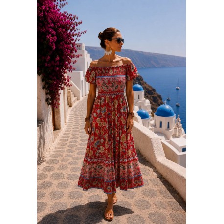 Robe Capri rouge