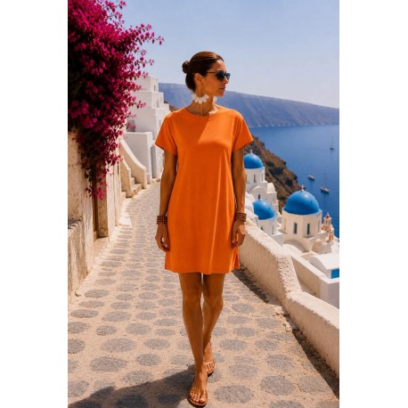 Robe T-shirt orange