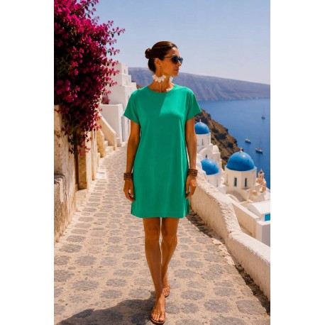 Robe t-shirt vert