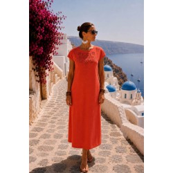 Robe Toscane coquelicot