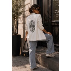 Blazer blanc tête de mort