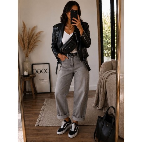 Jeans Wide leg gris