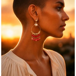Boucles Mélissa rouge
