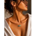 Collier Celeste bleu lagon