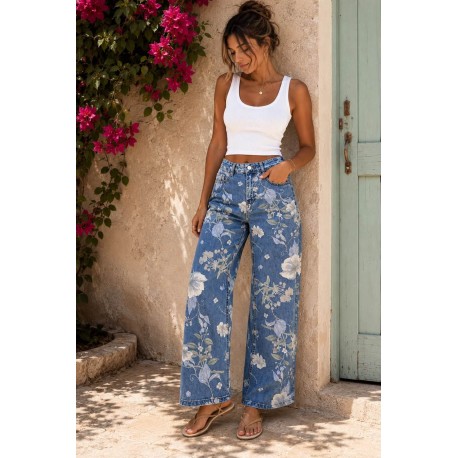 Jeans fleuris
