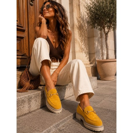 Mocassins Moutarde