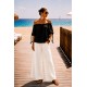 Blouse noire col bateau