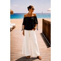 Blouse noire col bateau
