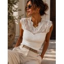 Top dentelle Romy blanc