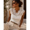 Top dentelle Romy blanc