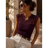 Top dentelle Romy aubergine