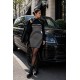 Robe pull noir marin