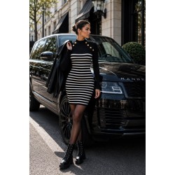 Robe pull noir marin
