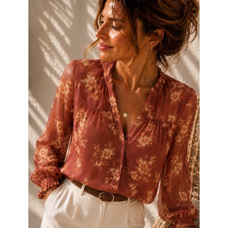 Chemise Ornella terracota