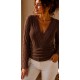 Top dentelle choco taille 40 - 44