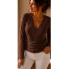 Top dentelle choco taille 40 - 44