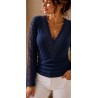 Top dentelle marine taille 40 - 44